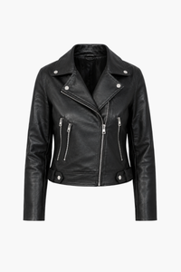 Locket Vegan Leather Crop Moto Jacket