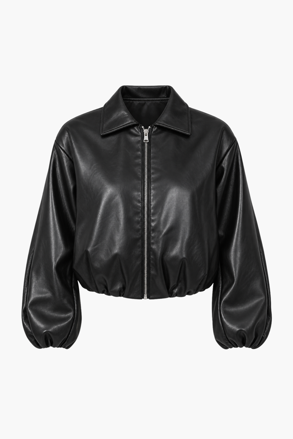 Luca Collared Faux Leather Jacket - honey