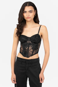 Leah Lace Floral Corset