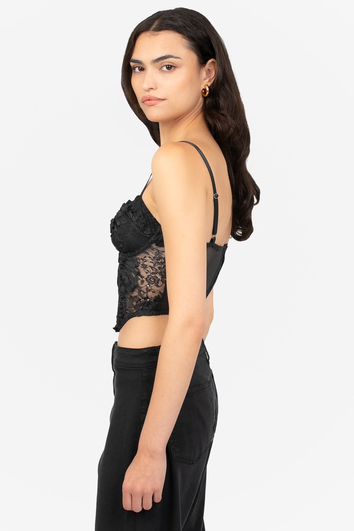 Leah Lace Floral Corset