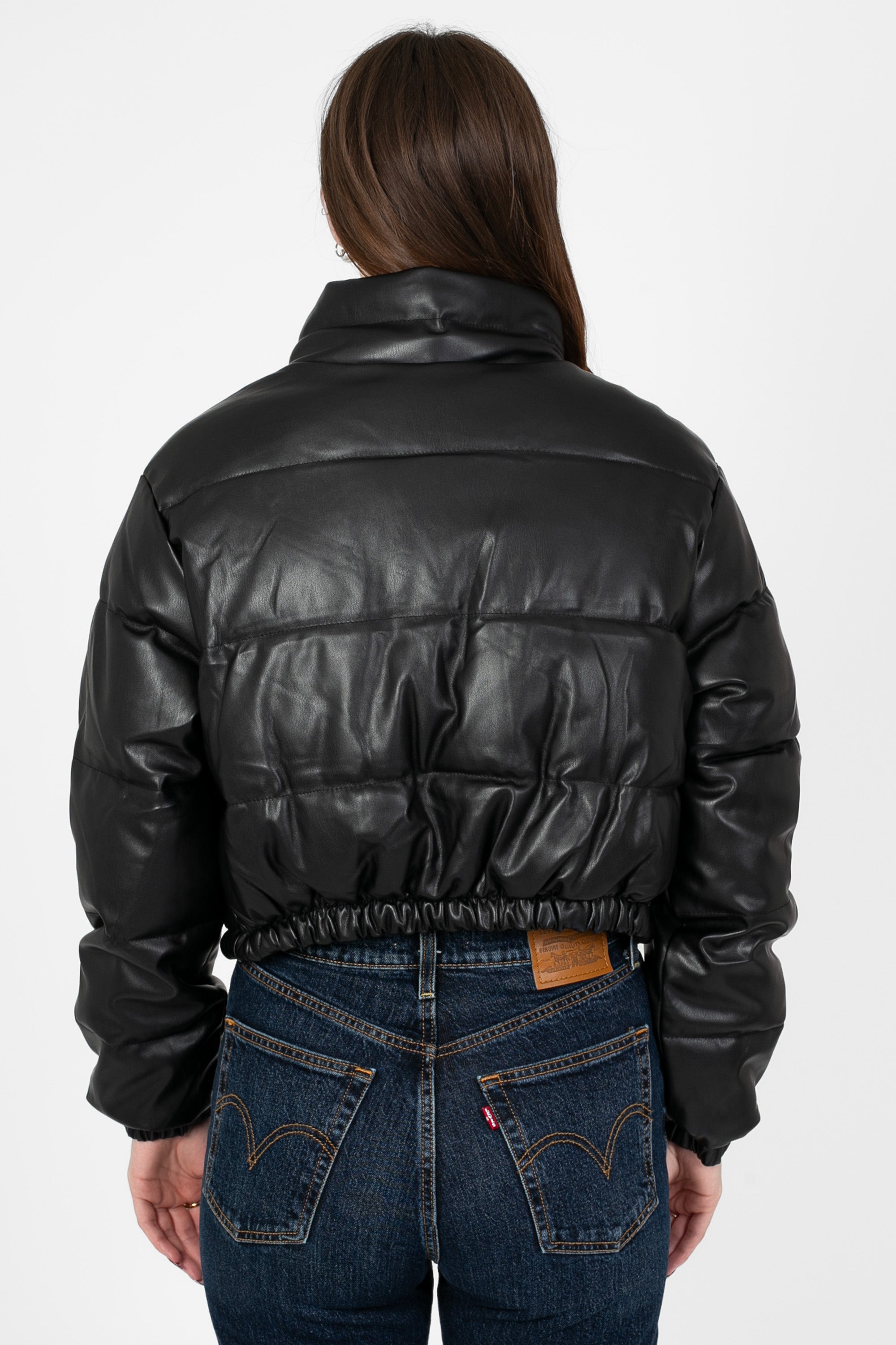 Meilani Vegan Leather Cropped Jacket