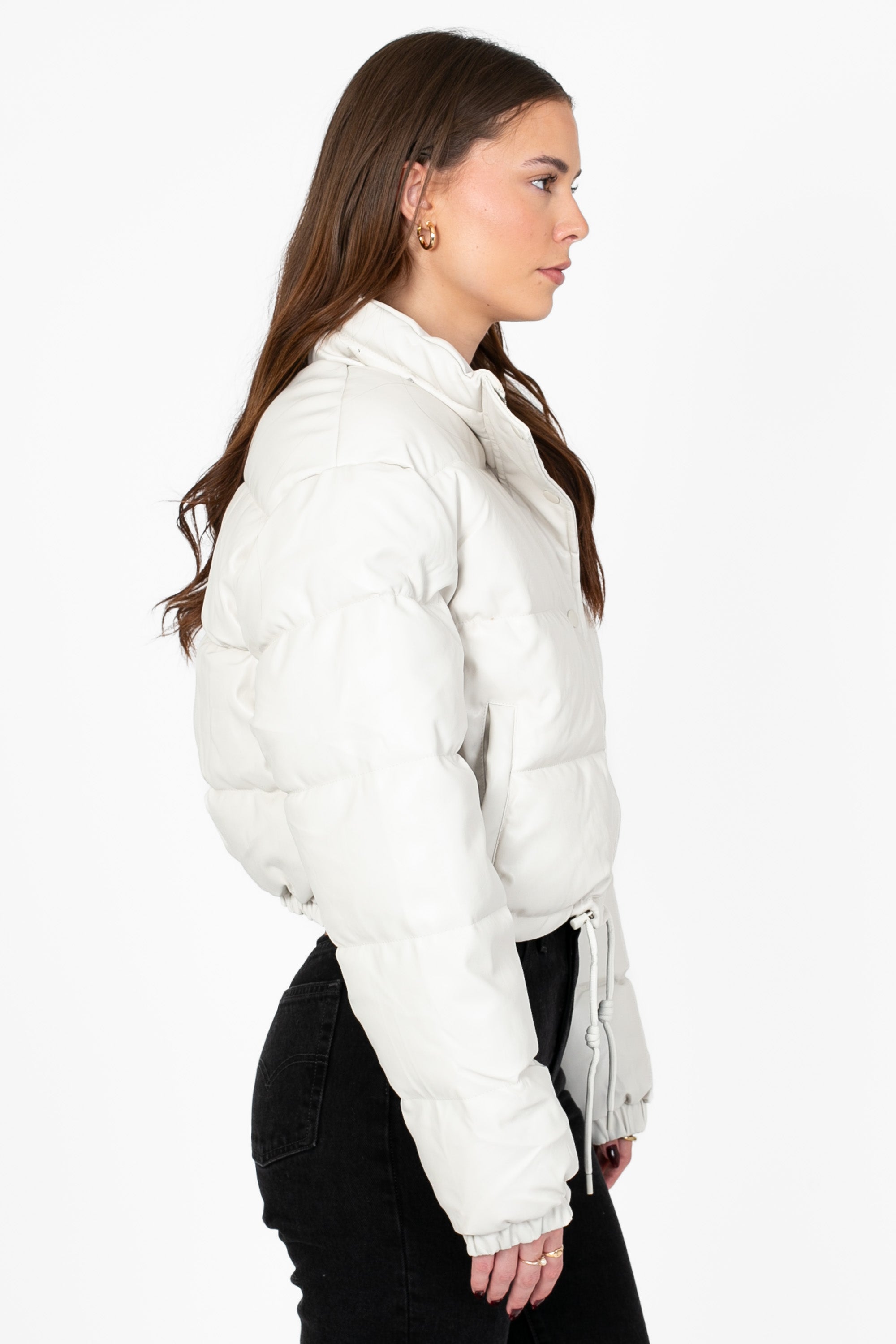 Meilani Vegan Leather Cropped Jacket