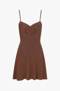 Juliette Knit Mini Dress - honey