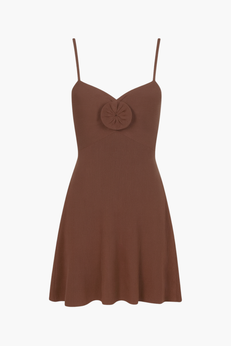 Juliette Knit Mini Dress - honey