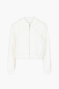 Alethea Hooded Faux Fur Bomber Jacket - honey