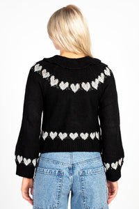 Amore Heart Print Cardigan