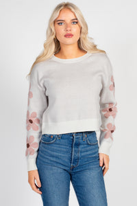 Sienna Floral Cropped Sweater