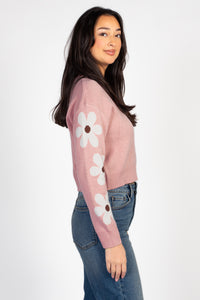 Sienna Floral Cropped Sweater