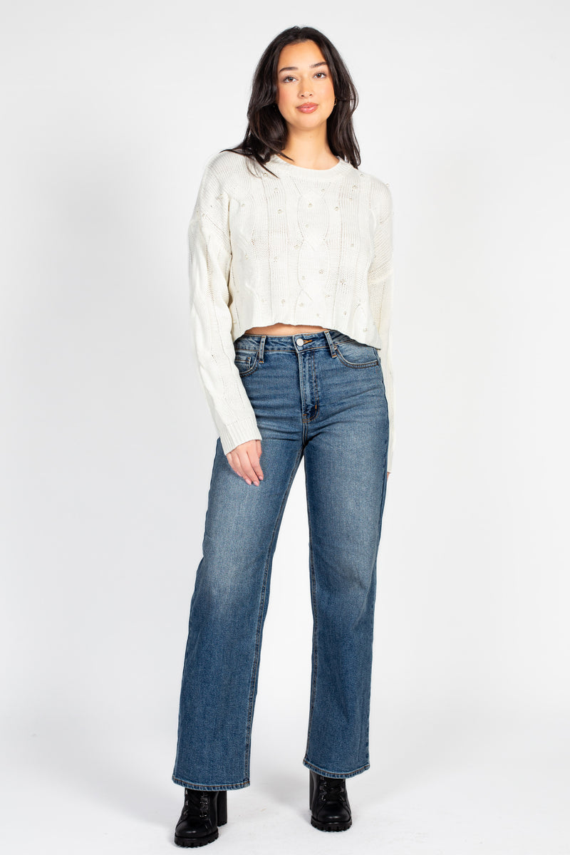 Iris Pearl Embellished Sweater