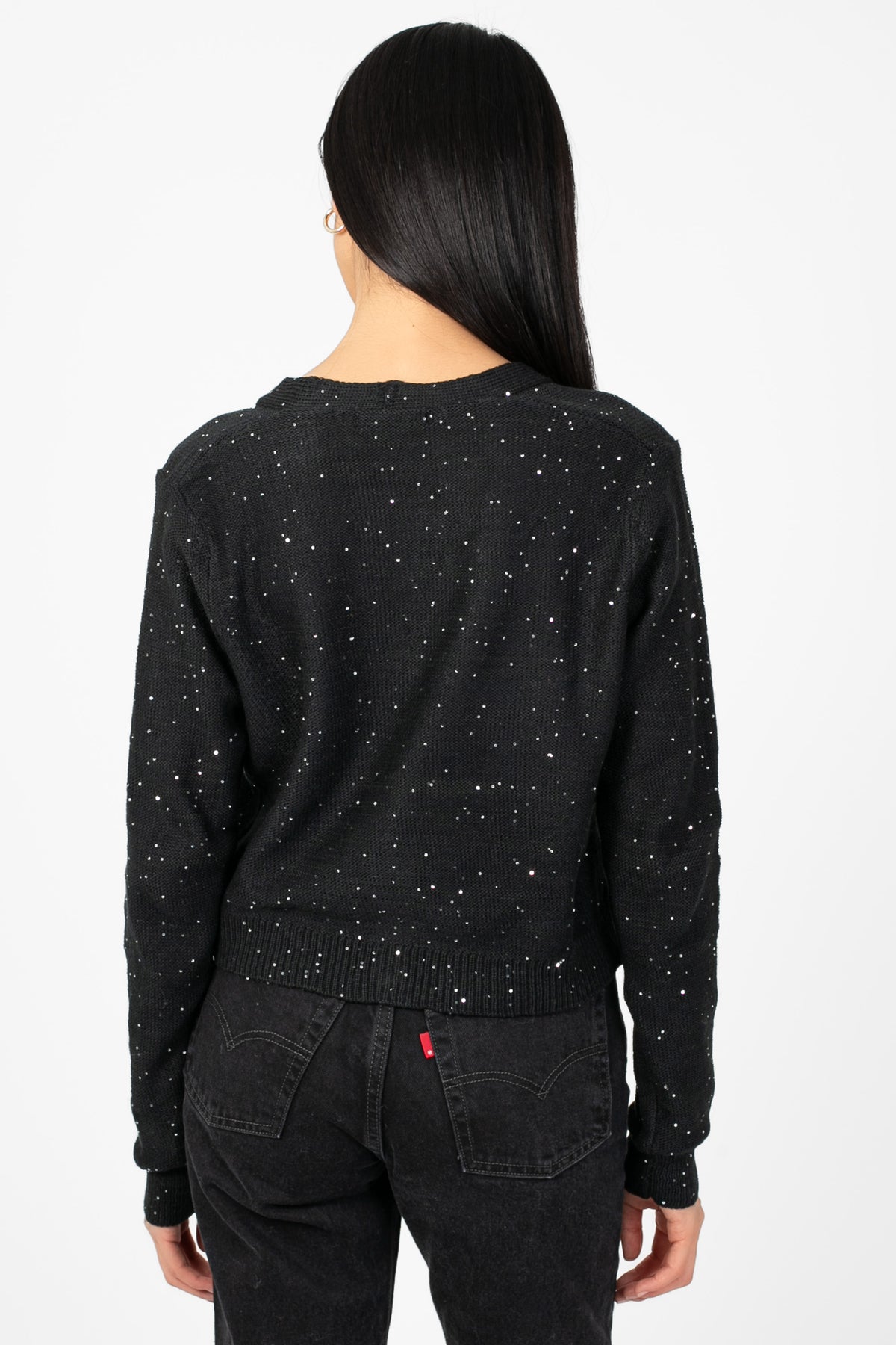 Evelyn Sparkle Sequin Cardgian - honey