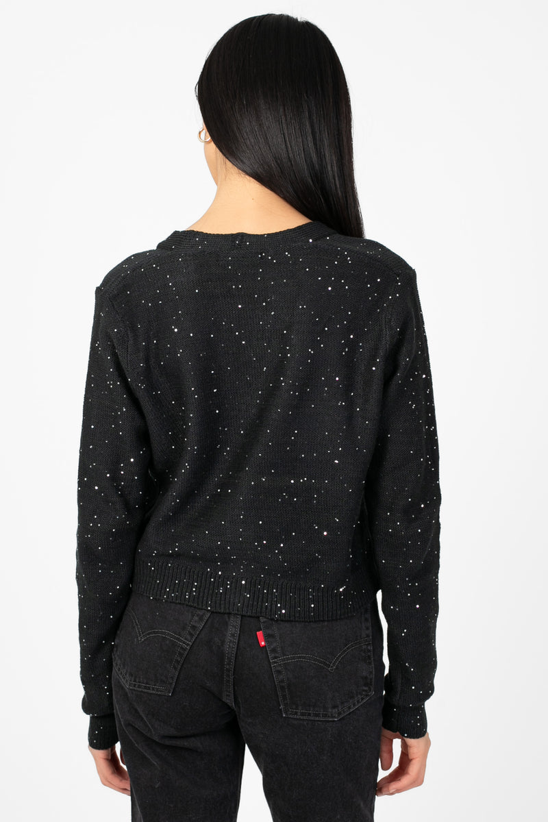 Evelyn Sparkle Sequin Cardgian - honey