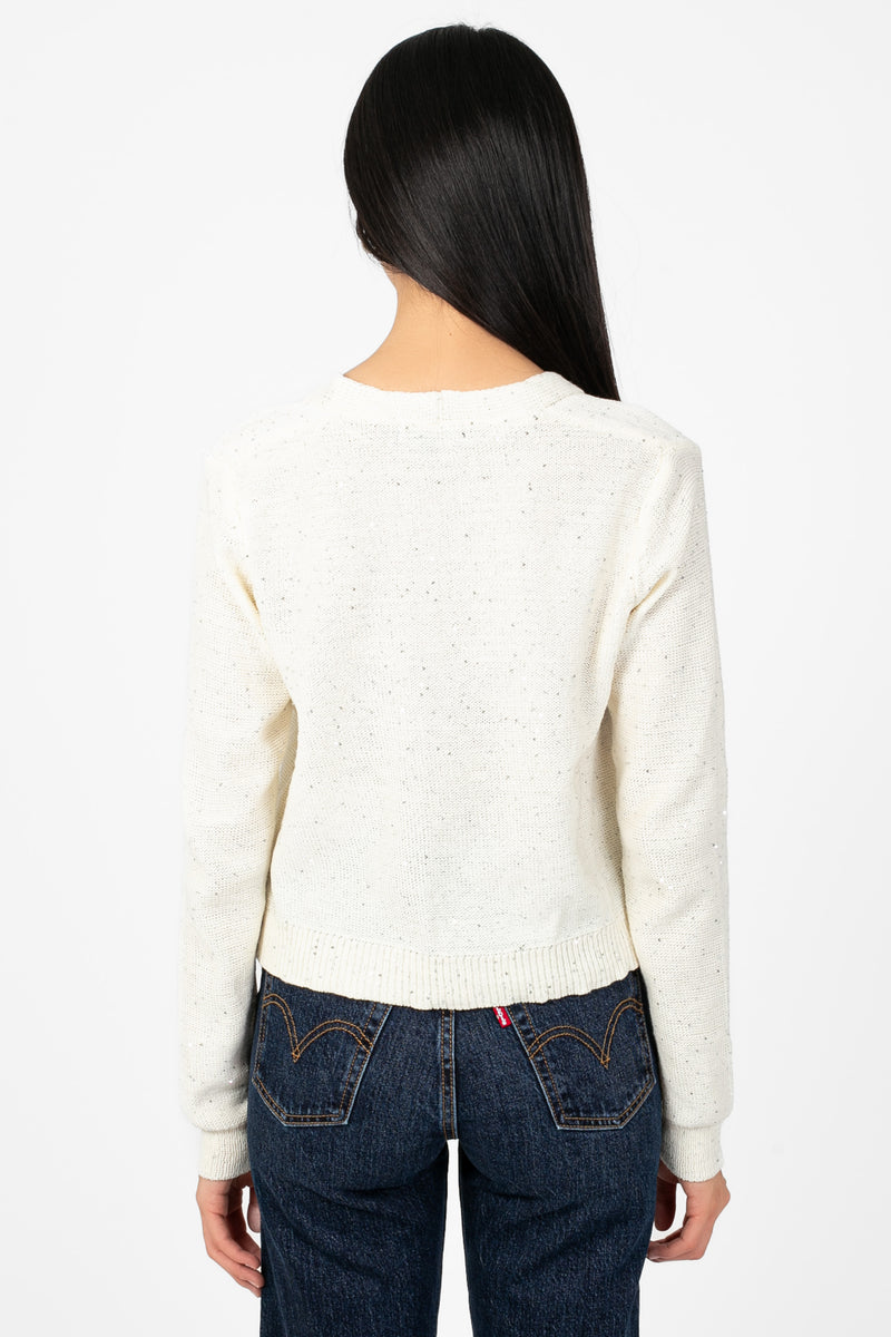 Evelyn Sparkle Sequin Cardgian - honey