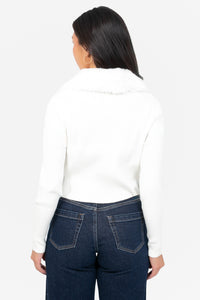 Megan Faux Fur Collared Cardigan