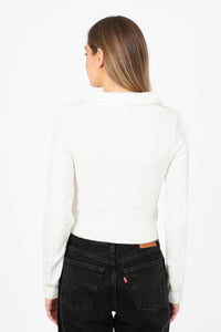 Becca Faux Fur Collared Cardigan - honey