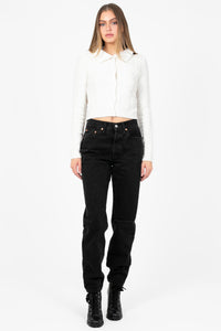 Becca Faux Fur Collared Cardigan - honey