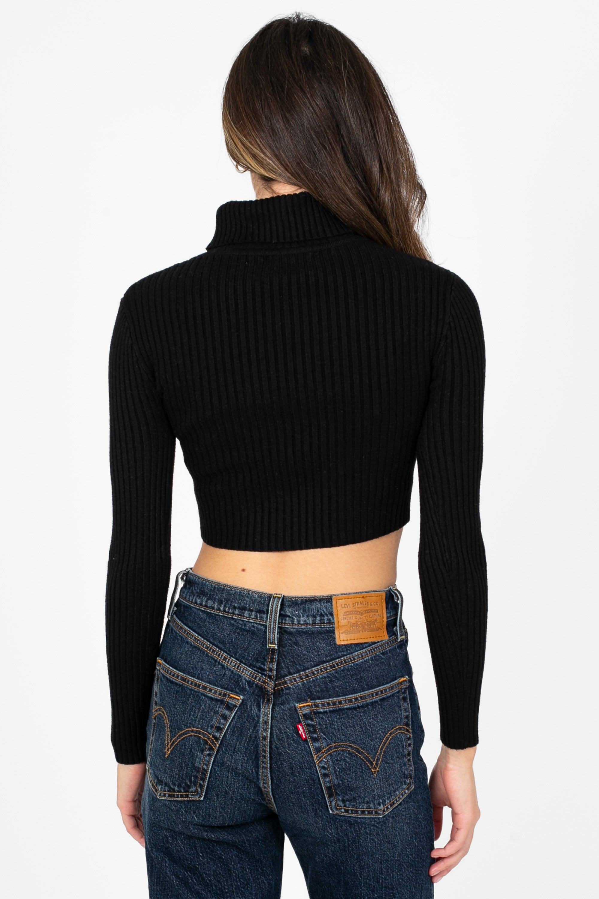 Georgina Ribbed Crop Turtleneck