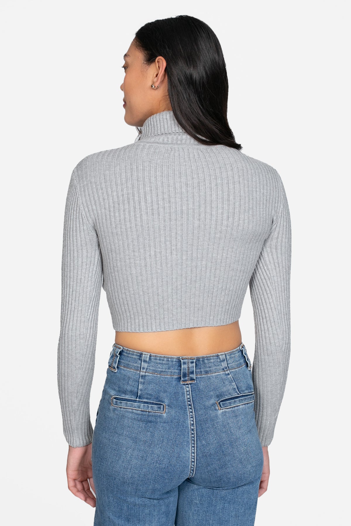Georgina Ribbed Crop Turtleneck