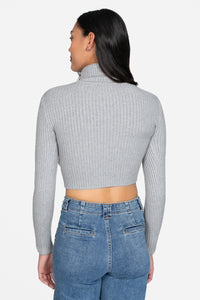 Georgina Ribbed Crop Turtleneck