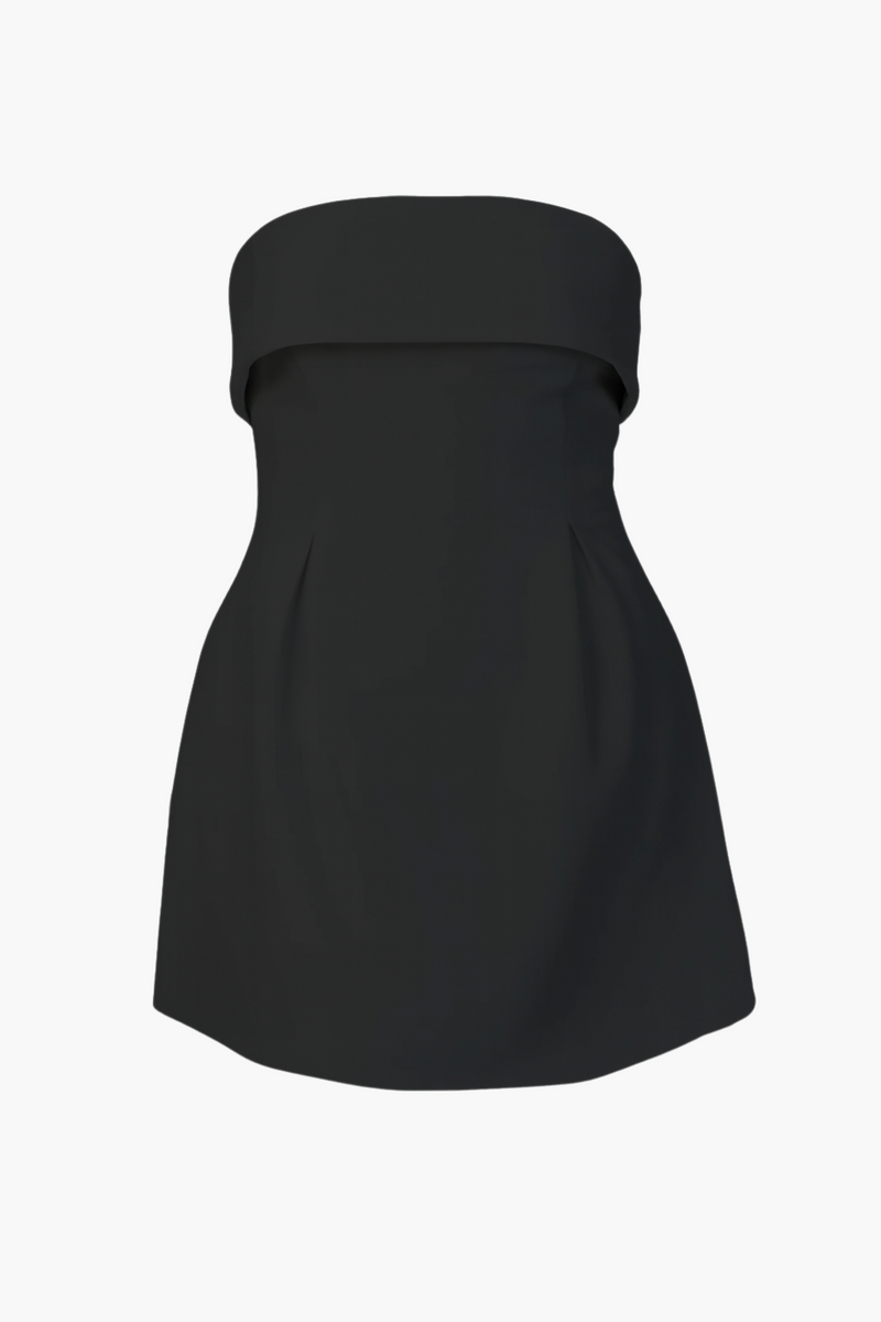 Giselle Strapless Pleated Mini Dress - honey