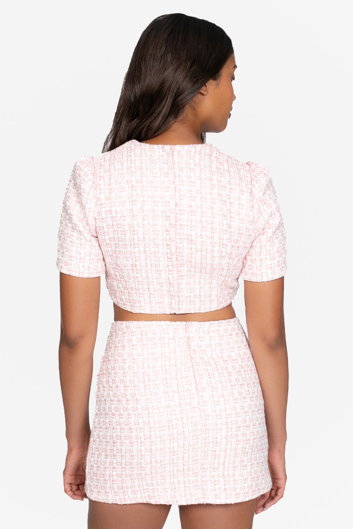 Jackie Cropped Tweed Top