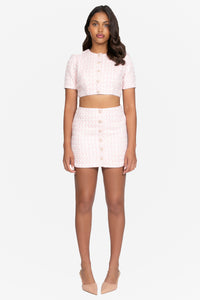 Jackie Cropped Tweed Top