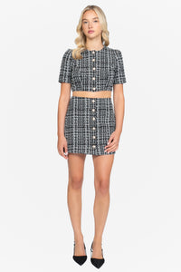 Tessa Tweed Mini Skirt