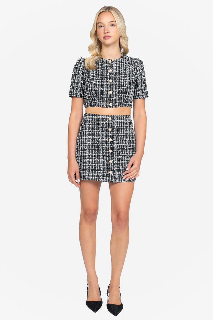 Tessa Tweed Mini Skirt