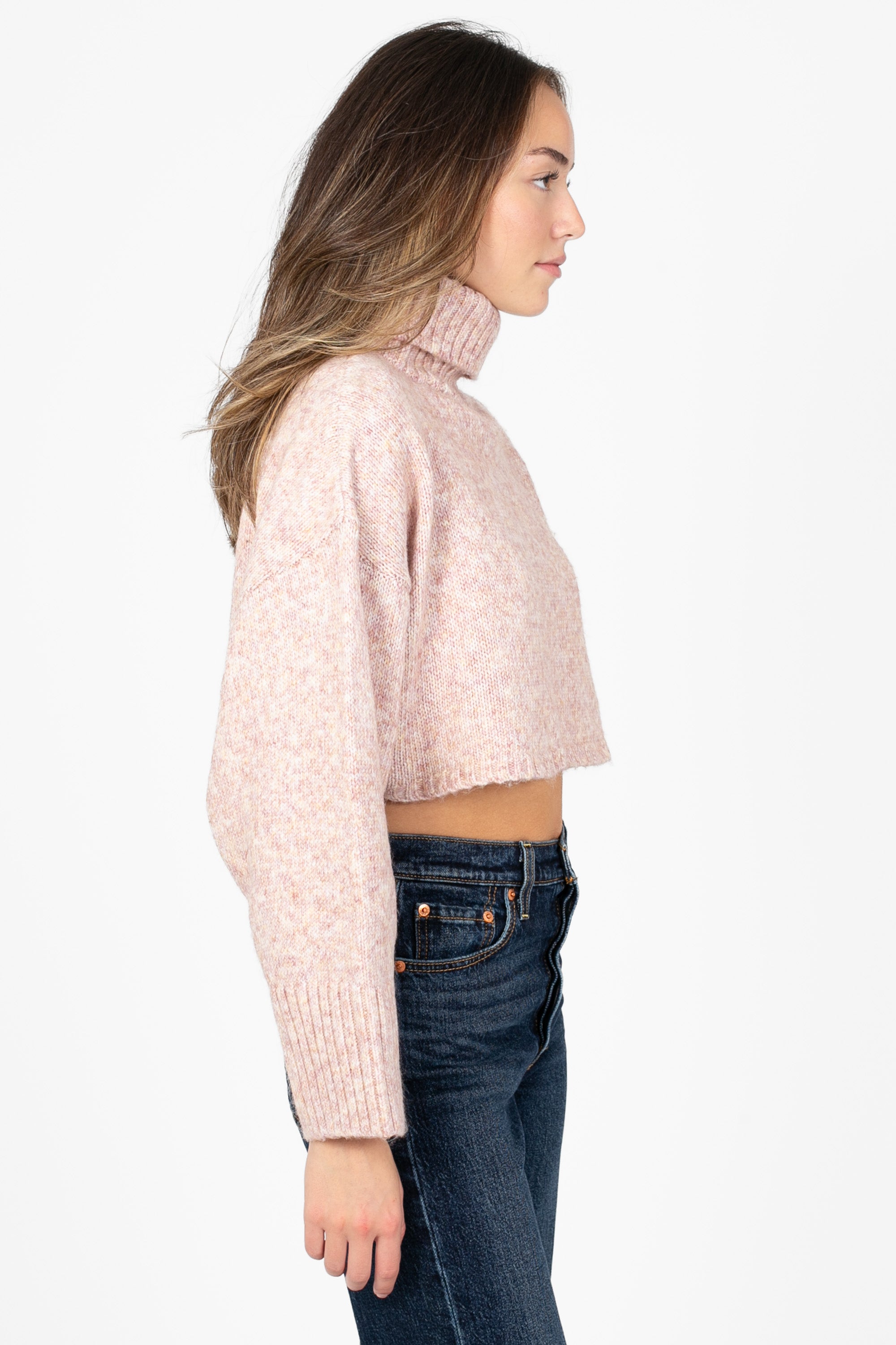 Belinda Drop Shoulder Crop Sweater
