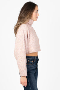 Belinda Drop Shoulder Crop Sweater - honey