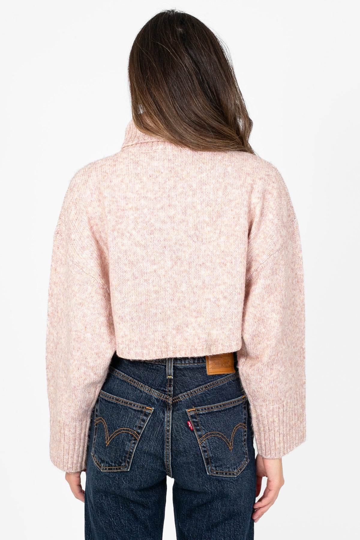 Belinda Drop Shoulder Crop Sweater - honey