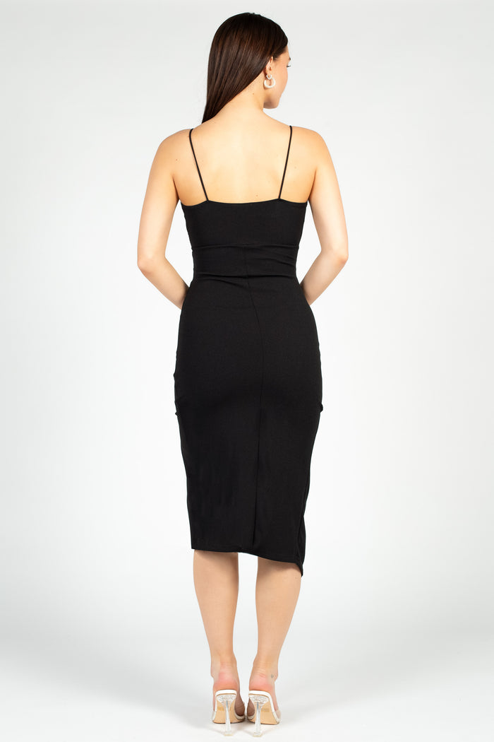Jessica Tulip Bodycon Midi Dress - honey
