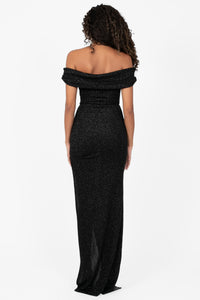 Greta Side Slit Maxi Gown - honey