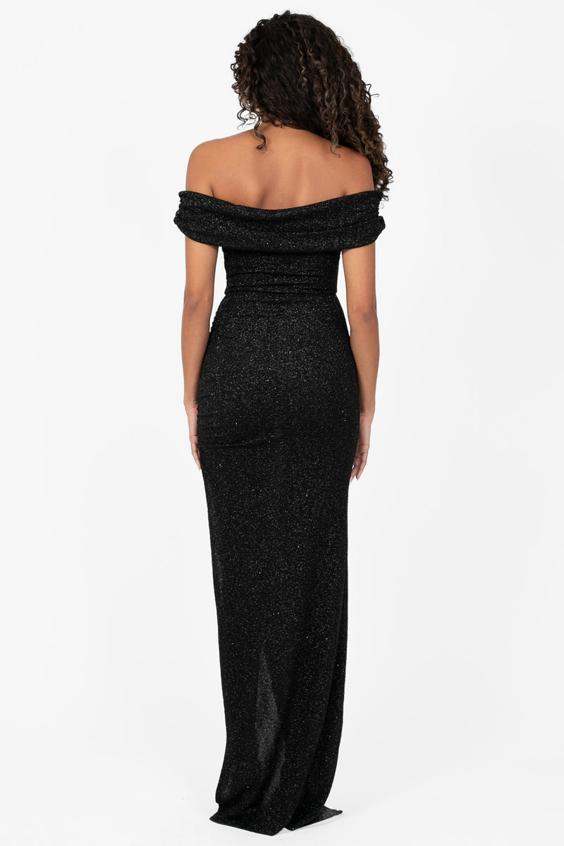 Greta Side Slit Maxi Gown - honey