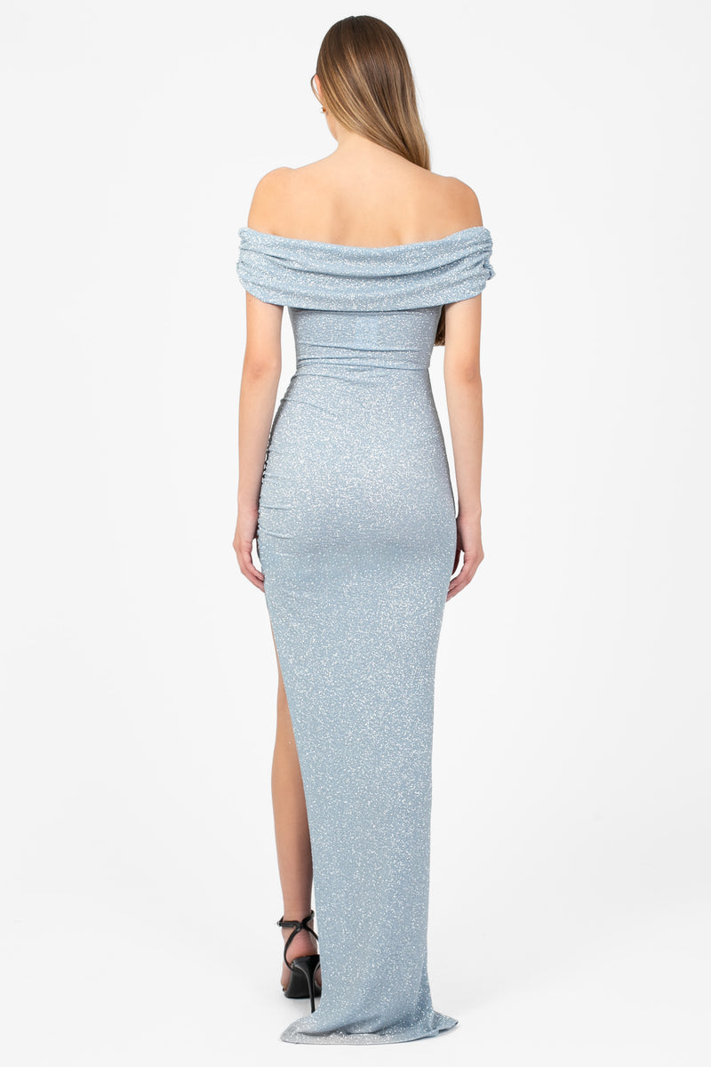 Greta Side Slit Maxi Gown - honey