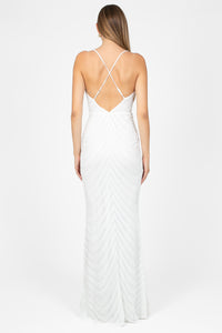 Lexia Sequin Maxi Gown - honey