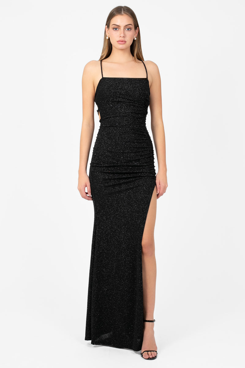 Sasha Glitter Maxi Dress honey Sasha Glitter Maxi Dress honey