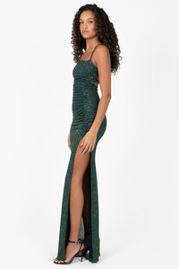 Sasha Glitter Maxi Dress - honey