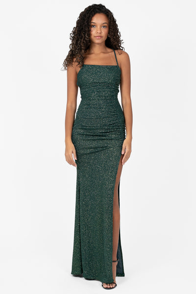 Sasha Glitter Maxi Dress – honey