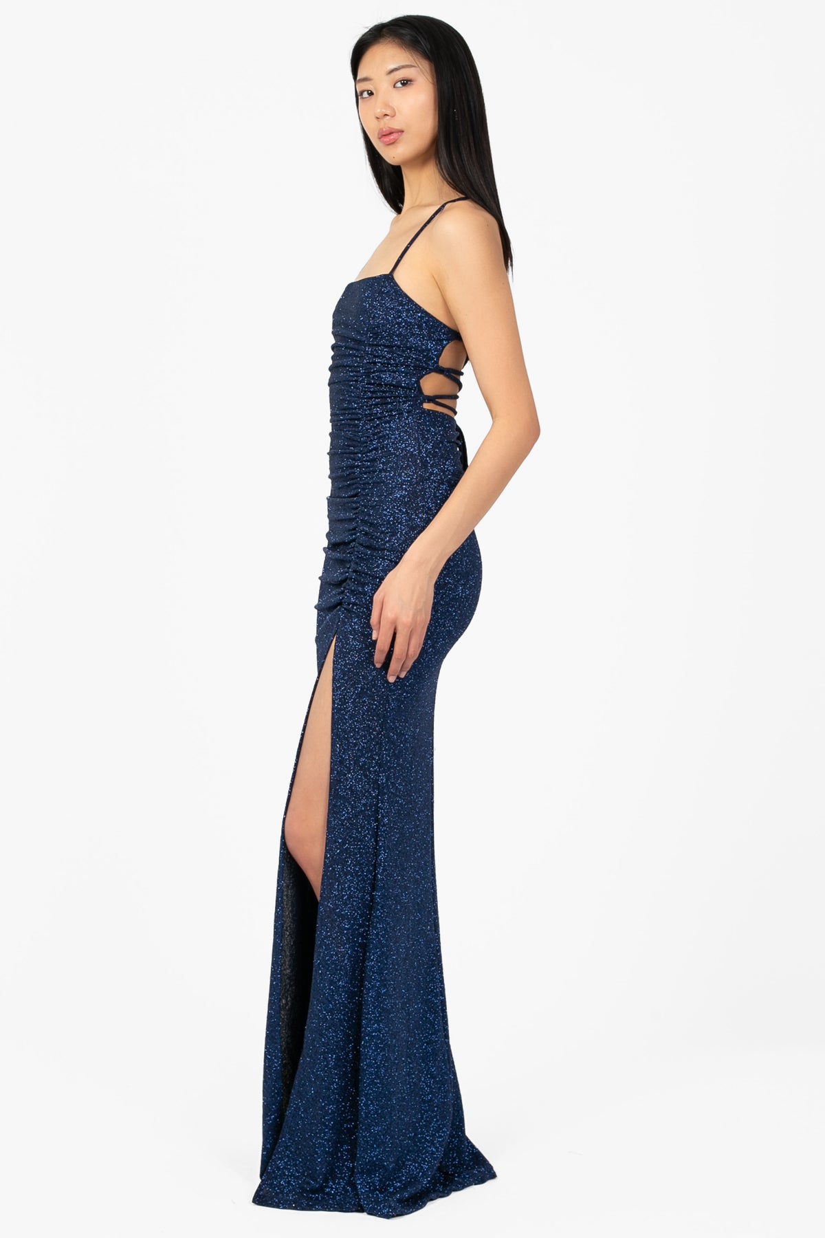 Sasha Glitter Maxi Dress - honey