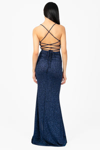 Sasha Glitter Maxi Dress - honey