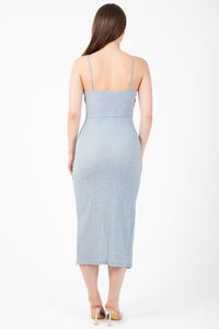 Tinsley Tulip Hem Shimmer Midi Dress
