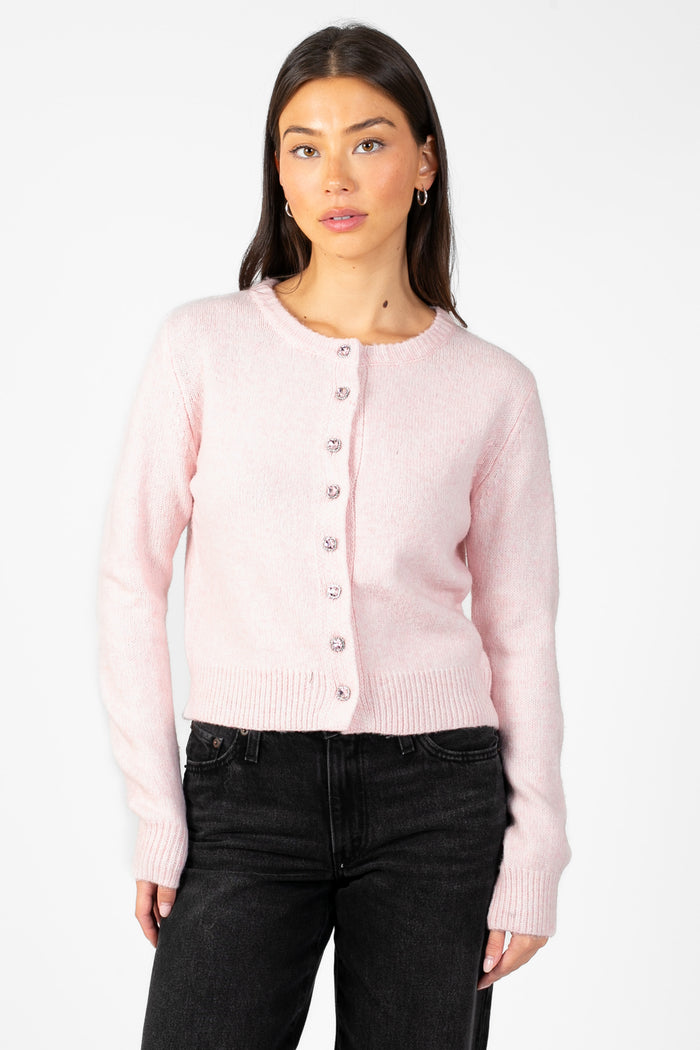 Lyla + Luxe® Aisha Crystal Cardigan - honey