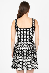 Lana Geometric Print Mini Dress - honey