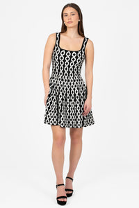 Lana Geometric Print Mini Dress - honey