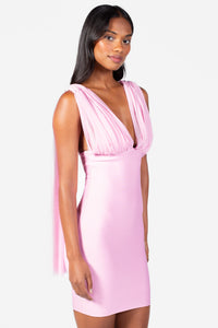 Saphira Tulle Bodycon Mini Dress - honey