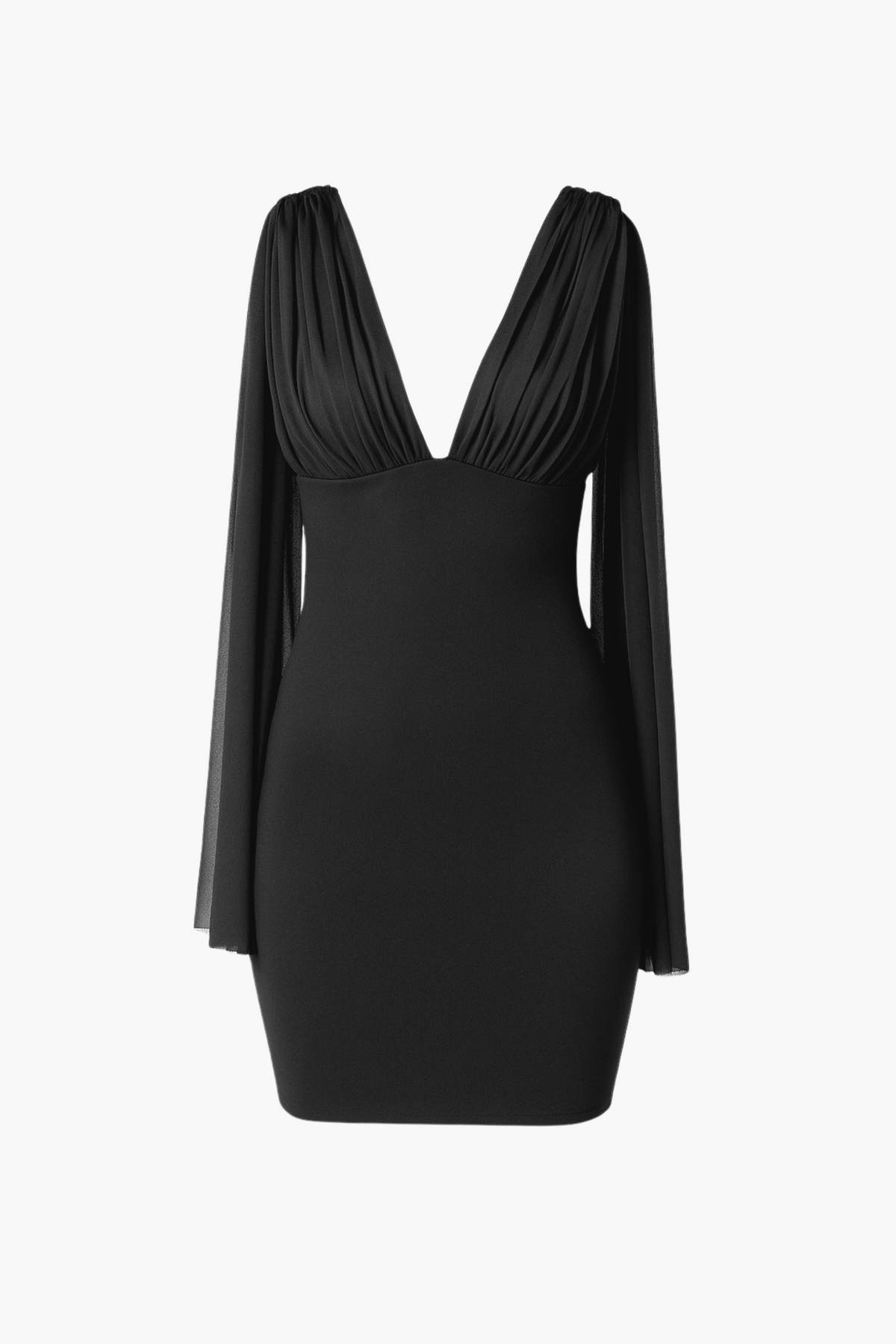 Saphira Tulle Bodycon Mini Dress - honey