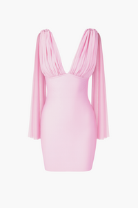 Saphira Tulle Bodycon Mini Dress - honey