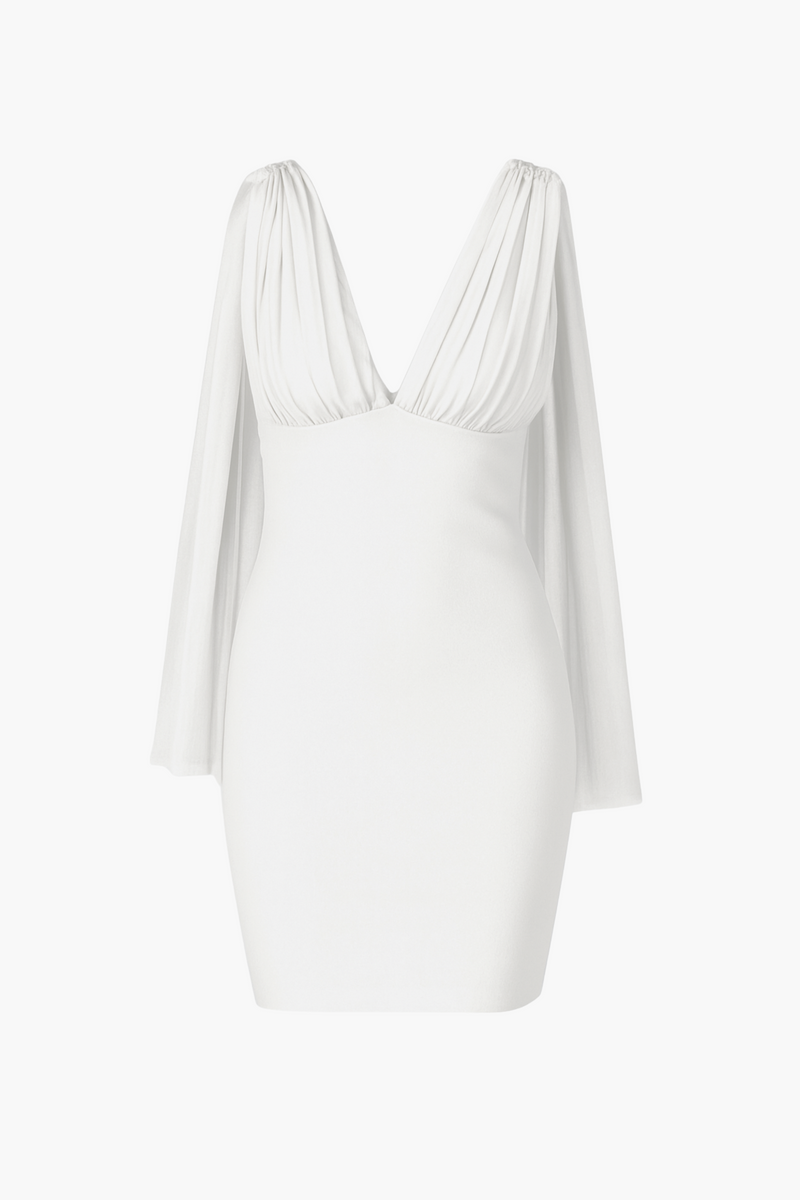 Saphira Tulle Bodycon Mini Dress - honey