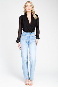 Isla Long Sleeve Chiffon Bodysuit