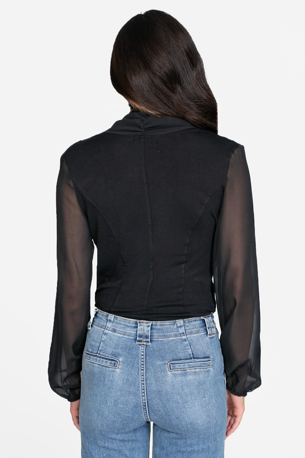 Isla Long Sleeve Chiffon Bodysuit